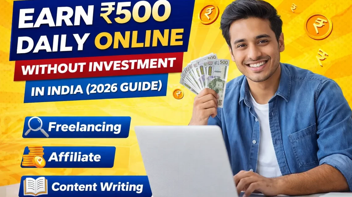 Best Ways to Earn ₹500 Daily Online Without Investment